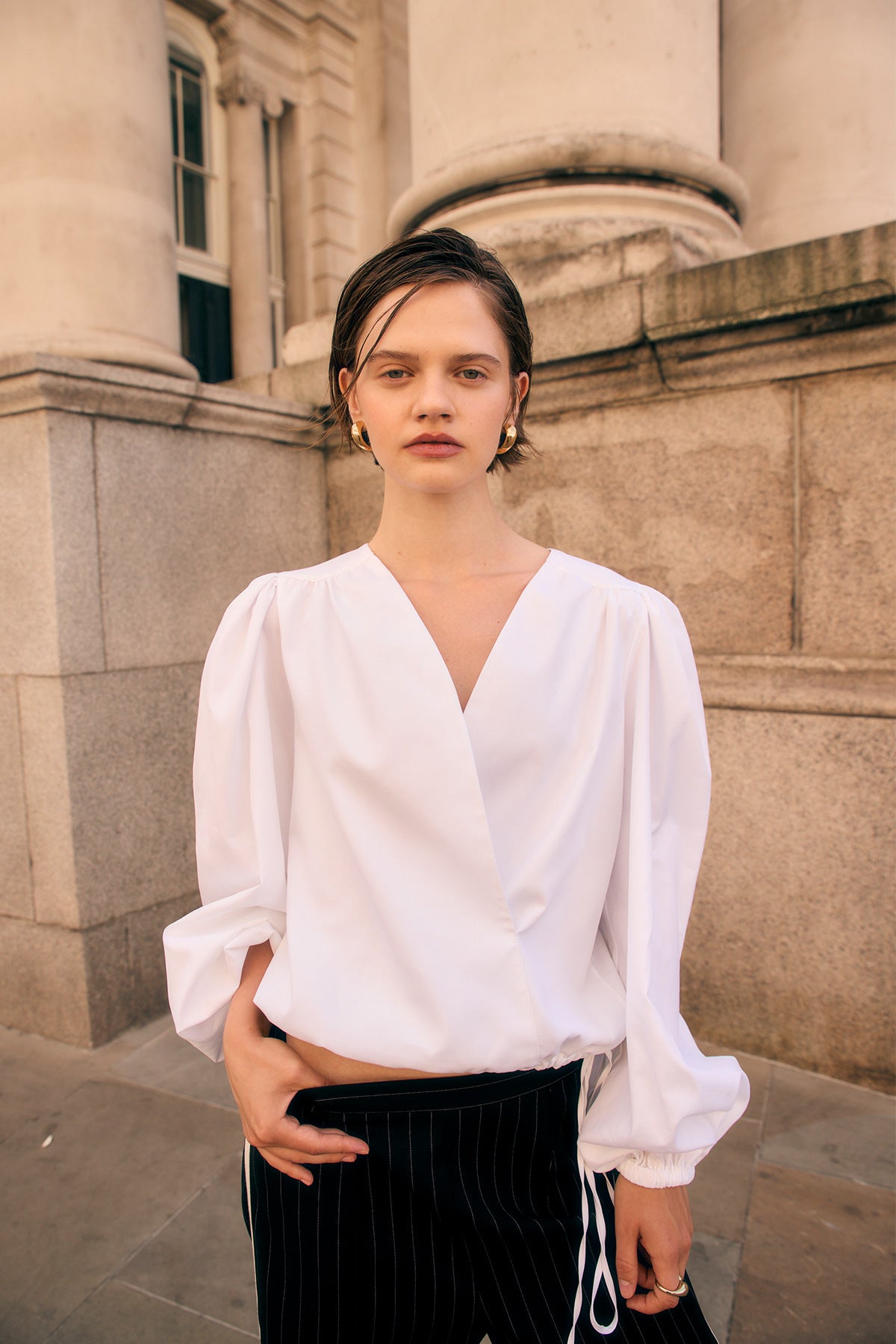 WHITE POPLIN SHIRT