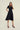 A-LINE MIDI DRESS IN JET BLACK